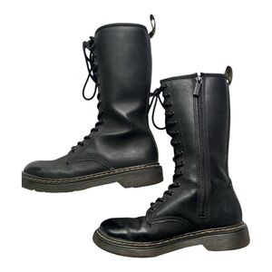 Dr. Martens Youth Black Lace-Up 1914J Combat Boots Sz 2